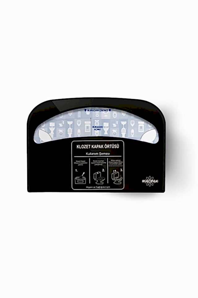 Klozet Kapak Örtüsü Dispenseri Siyah