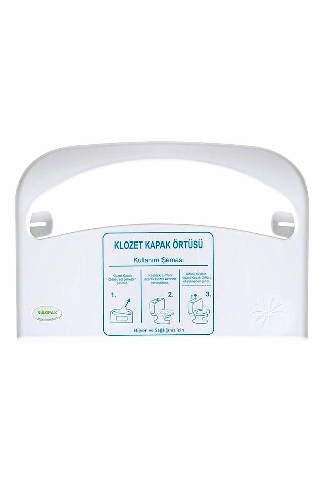 Klozet Kapak Örtüsü Dispenseri Beyaz